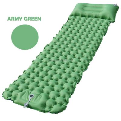 China Ultralight Outdoor Self Inflating Automatic Inflatable Portable Thickened Air Mattress Camping Picnic Air Mat Sleeping Pad Tent Single for sale