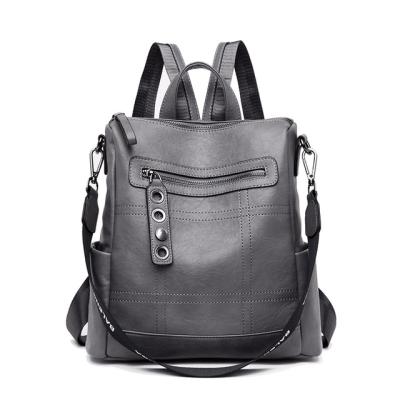 China Female Arched Shoulder Strap School For Teenager Girls Travel Back Designer Leather Ladies Backpacks for sale