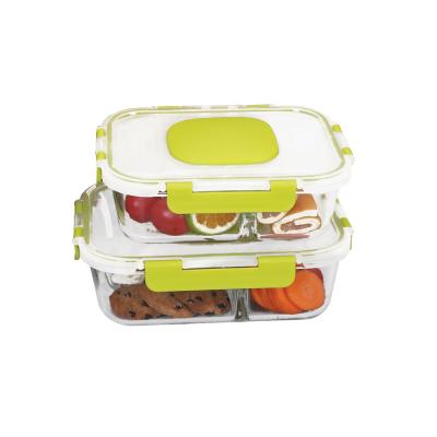 China Safe And Microwave Oven Safe Vacuum Food Container With Divider 1040ML for sale