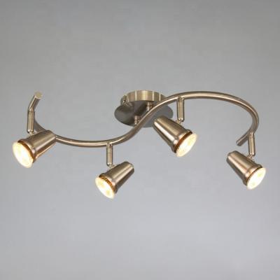 China Art Deco Creativity Office Indoor Outdoor Mounted Colorful Pendant Lights Bedroom 4 Lamps Gold Led Modern Ceiling Light System For Living Room for sale