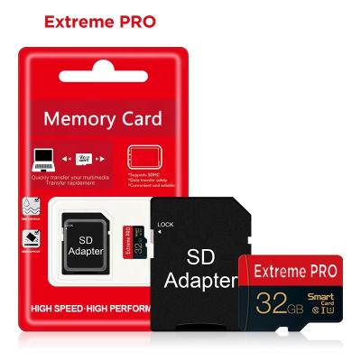 China Mobile Dvr Cameras Surveillance 100% Capacity 32GB Micro Memory Real Card TF Pro Extreme Class 10 SD High Speed Memory Card 64GB 128GB 256GB With Package for sale