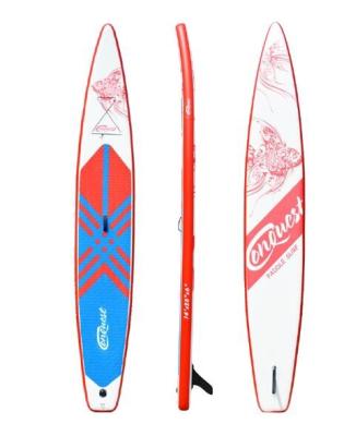 China China Customized Unisex 14 Feet High Speed Racing SUP Inflatable Surfboard Drop Point Stand Up Paddle Board for sale