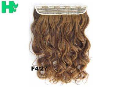 China Clip del oro de 22 pulgadas en extensiones sintéticas del pelo rizado con la onda del cuerpo en venta