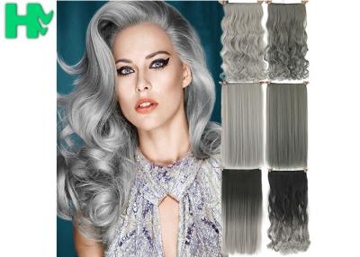 China Altas extensiones ligeras del pelo de la fibra sintética, clip grueso de los extremos en del pelo de la extensión armadura rizada de largo en venta