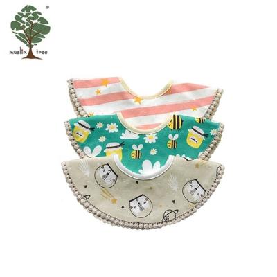 China Wholesale Custom Baby Bib Waterproof Muslin Toddler Antibacterial Tree Cotton 6 Layers for sale
