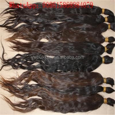 China The natural straight brown hair volume, unpainted hair, unprocessed bulk hair for sale