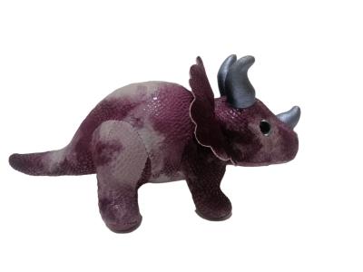 China Poliéster roxo do Triceratops do luxuoso que enche brinquedos 26cm à venda