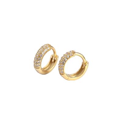 China FASHIONABLE INS S925 Metal Wind Three Silver Rows Of Silver Earring Wide Loop With Silver Earrings for sale