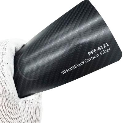 Chine PPF-6121 Film de protection contre la peinture en fibre de carbone noire mate 8mil Couleur PPF à vendre