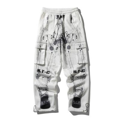 China Anti-wrinkle popular logo for men's fall/winter new down jacket for casual men's skull print padded thick pants for men for sale