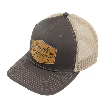 China New High Profile Trucker Hat 112 JOINT Style Custom 6 Panel Patch 6 Panel Leather Sports Trucker Hat for sale