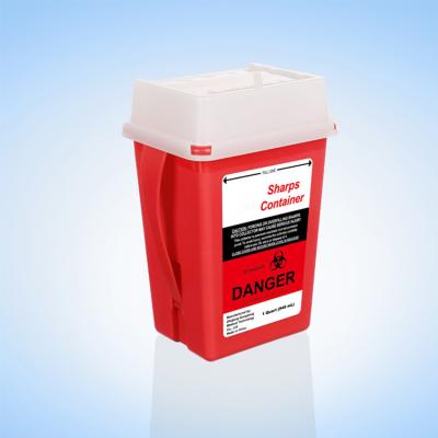 Κίνα Disposable Plastic Medical Sharps Container Biohazard Needle Disposal προς πώληση