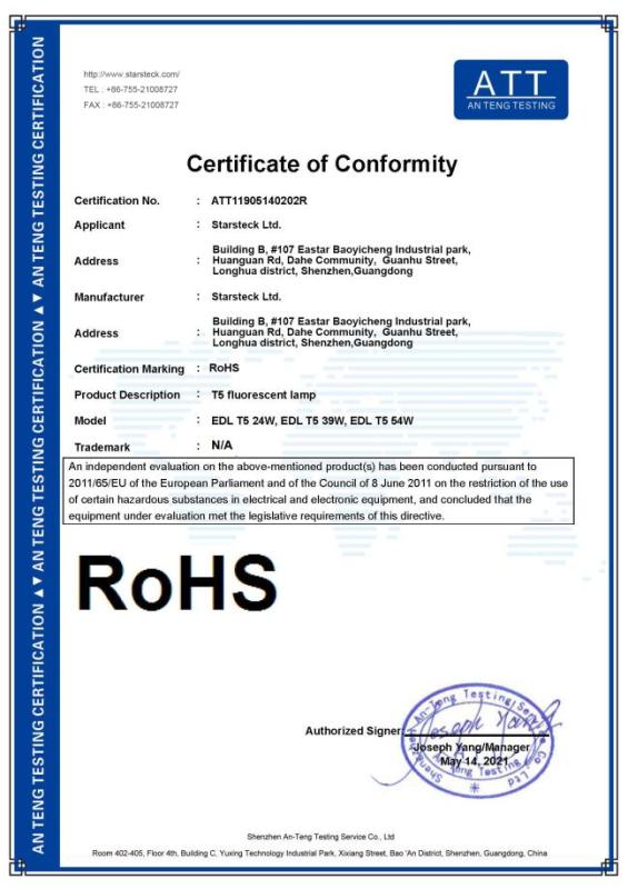 RoHS - Starsteck Ltd