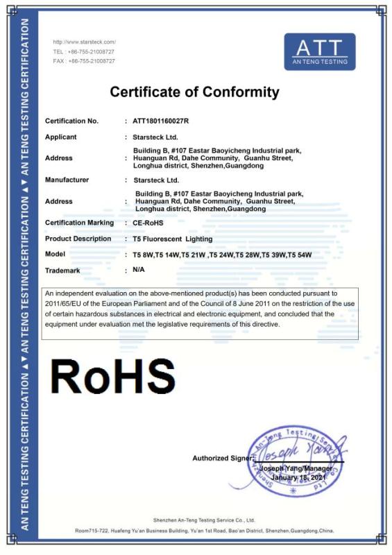 RoHS - Starsteck Ltd