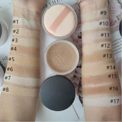 China Makeup 17 Colors Waterproof Vegan Powder Loose To Create Your Logo Oil Control Setting Loose Powder for sale