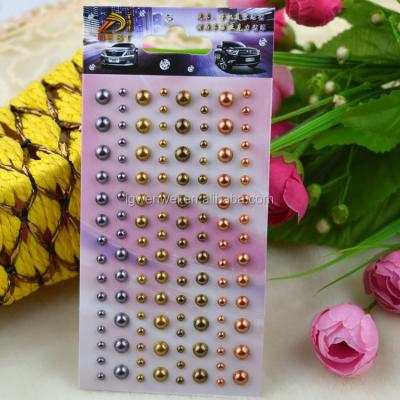 China Self Adhesive Decorative Sticker Scrapbooking Pearl Sticker / Jewel Sticker for sale