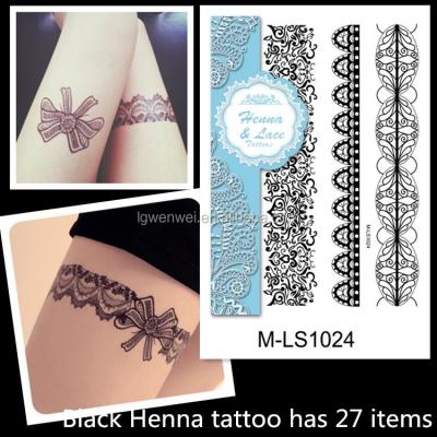 China Beauty temporary tatoo stickers white black gold henna tattoo for sale
