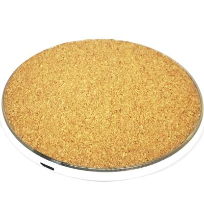 China Portable Cell Phone Wood Wireless Cork Wireless Charger for iphone 12 pro max and wireless chargers for android for sale