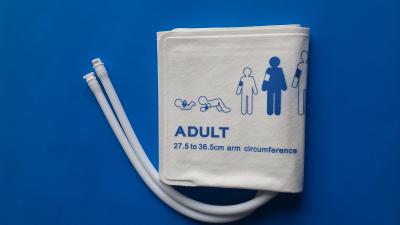 China Adult Disposable NIBP Cuff Double Tubes for 5 Sizes With Plastic Connector for sale