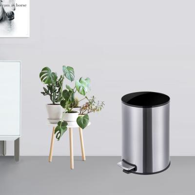 China Sustainable home 5L 8l custom stainless trashround trash can for bathroom for sale