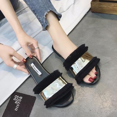 China CUSHIONING newest women sandals comfortable flat sandals women ladies slippers soft tassels sandals open to toe outdoor shoes on wholesale for sale