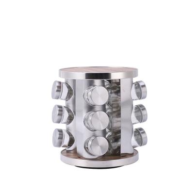 China Revolving Spice Rack Tower Holder Wood 12-Jar spice rack holder Countertop Seasoning Organizer shelf for sale