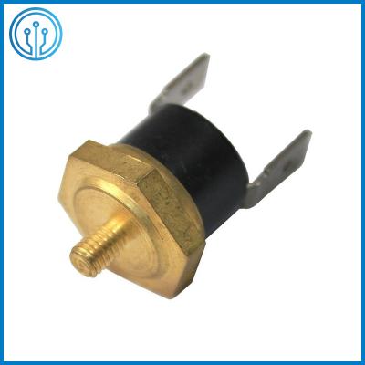 China M4 Brass Screw 10A Bimetal Temperature Switch 85C OFF Bimetal Disc Thermostat for sale