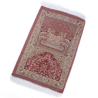 China Wholesale Islam Dropshipping/Stain/OEM New Cotton Islamic Worship Blanket Al Aqsa Mosque Yarn Graphics Muslim Prayer Blanket for sale
