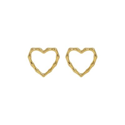 China Stainless Steel Men's Romantic Bohemian Jewelry, Custom Bamboo Joint Stud Earrings, Fashion Heart Earrings For Women for sale