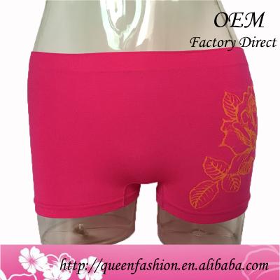 China Women's Boxers 95% Cotton Flower Antibacterial Boyshorts Sport Shorts Seamless Women's Underwear Lingerie Boxer Ladies Panties for sale