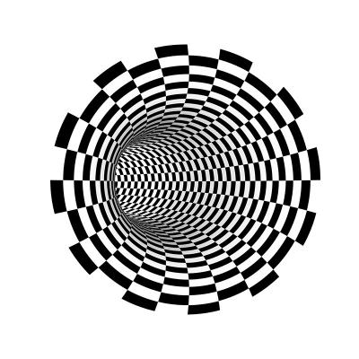 China 3D Vortex Floor Mat Non-Slip Border Visual Three-Dimensional Circular Illusion Anti-Skid Mat for sale