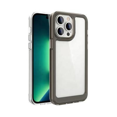 China Wholesale Shockproof Hard Acrylic Space Phone Back Bumper PC Clear Space Case Cover For iPhone 14 pro 14 14Plus 14 pro max for sale
