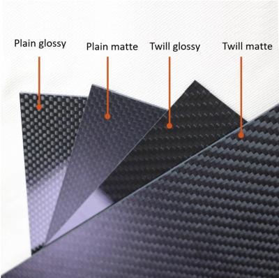 Chine 3K twill 3K feuille de fibre de carbone de surface brillante/matte 4*8 pieds à vendre