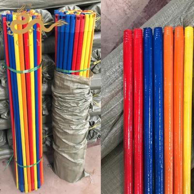 China GLY Dots 120cm Long Pure Color Design Straight Cleaning Broom Wooden Handle for sale