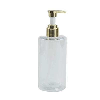 Chine Bouteille de pompe de lotion pour épaule plate ronde de 350 ml pour emballage de shampooing en plastique pour gel de douche à vendre