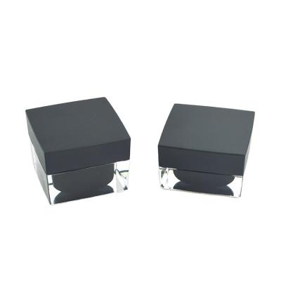 Chine Container en plastique acrylique à paroi épaisse en forme carrée 30g 50g pour lotion et cosmétique à vendre