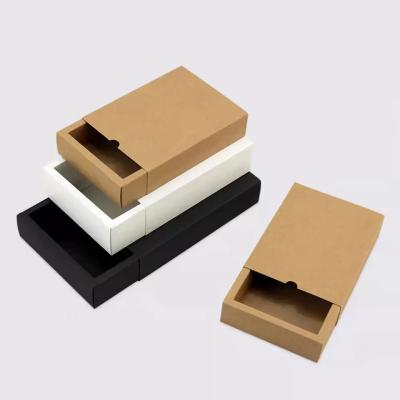 China Matte glossy Kraft Paper Slide Drawer Box For Mobile Phone Case for sale