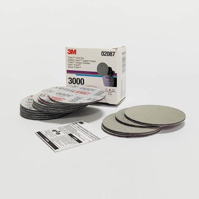 China Automotive beauty industry grinding 6 inch 3M 3000Grit 5000Grit Trizact Sanding Sponge Abrasive Sponge Pad Disc Hook And Loop Disc Sanding Sponge for sale