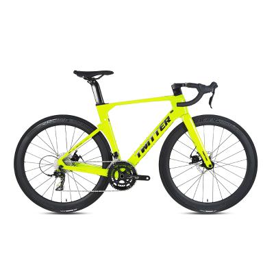China Carbon Road Bike Twitter Road Bike R10 700C Carbon Wheels 50mm 12*142mm Disc Brake 24 Speed Racing Carbon Road Bike for sale