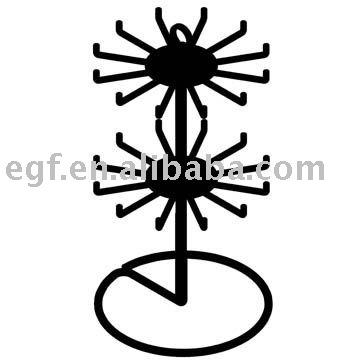 China 2 rows & Countertops & rotation & KD 2 Tier Counter Hair Accessories Rotating Display Rack Holder For Sock for sale