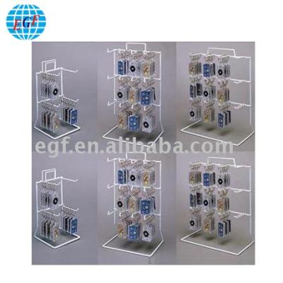 China Hot Countertop Sale Key Chain Key Chain Metal Steel Wire Display Stand Rack Counter for sale
