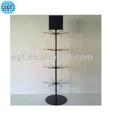 China floor standing & 4 Tier Spinning Flip Flop Display Floor Stand Rotating Rack With Sign Plate for sale