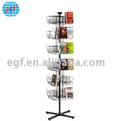 China Rotary Floor Rotating Metal Rotate Cartoon Display Stand Rack Retail Rack for sale
