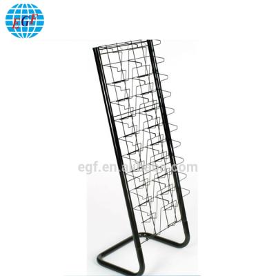 China Floor Standing Display Rack Bookstore Bug Newspaper Newspaper Display Stand Paper Rack For Library Book Cue for sale