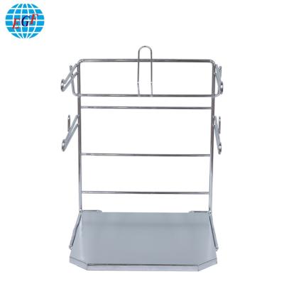 China Fully Welded Wire Frame Metal Standard Size T-shirt Plastic Bag Shopping Bag Display Rack for sale