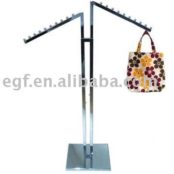 China Bidirectional & Inclined Arms 2 Way Bag Display Stand / Two Way Bag Holder / Metal Bag Display for sale