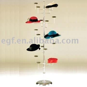 China floor standing & high quality 5 tier metal tree hard hat hat display rack for sale