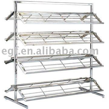 China floor standing & double sided shoe store display/shoe rack retail display for sale