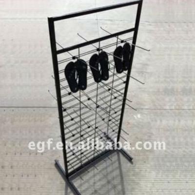 China double sided & floor standing & KD Double Sided Metal Flip Flop Display Stand With Sign Holder for sale