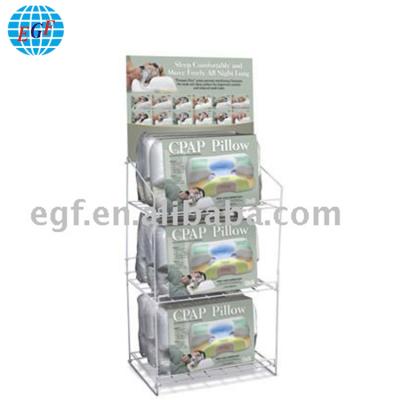 China Folding & floor standing & Adjustable Hot Sale Supermarket Metal Wire Pillow Display Stand Rack for sale